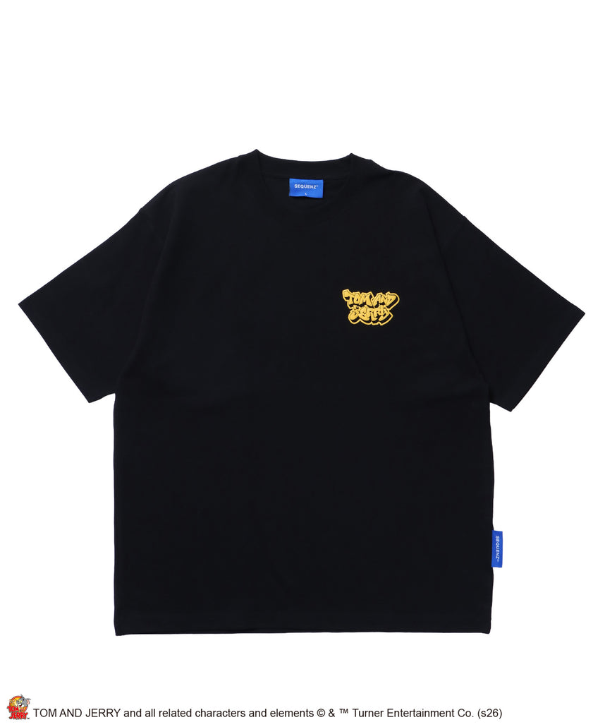 TJ SKATE BOARD TEE / トムとジェリー Tシャツ 半袖 クルーネック プリント オーバーサイズ ブラック系その他
