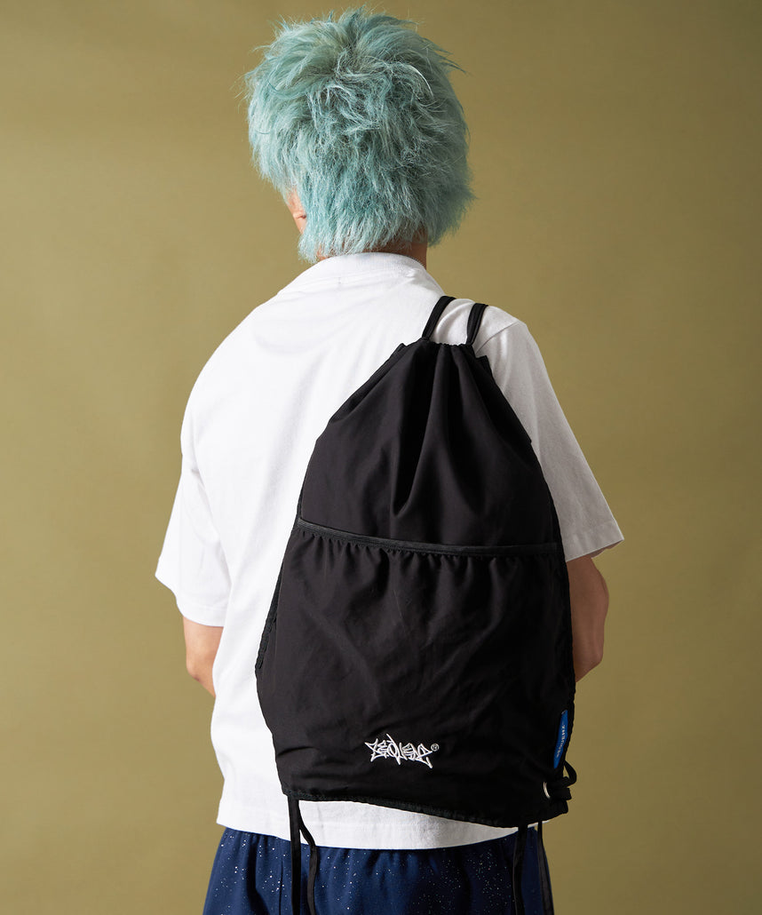 リバーシブルストリートナップサック / 2 FACE STRING KNAPSACK ブラック