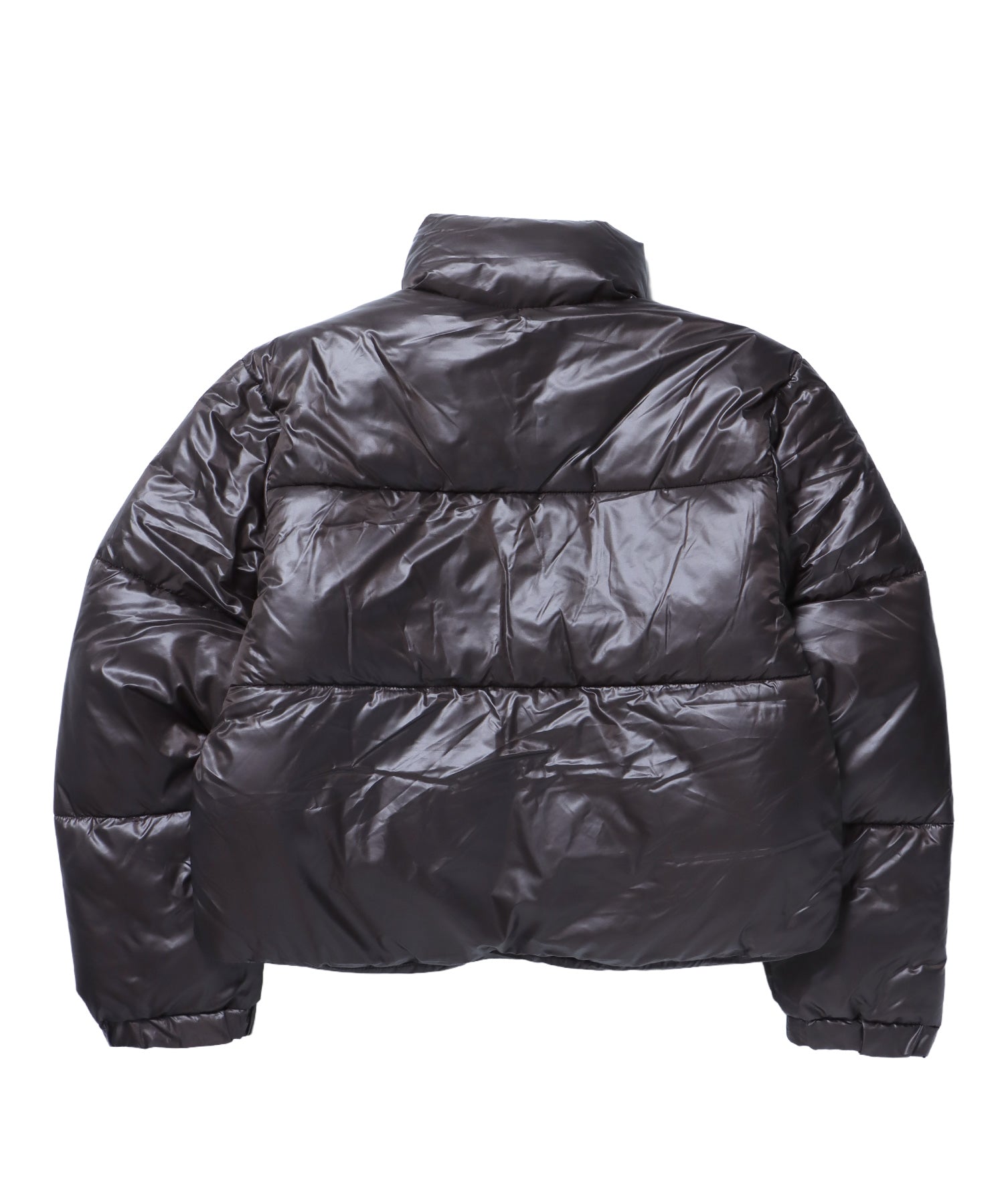 sqnz puffa short pading ladies / レディース パファ ダウン ジャケット 中綿 短丈 ドローコード ブラウン