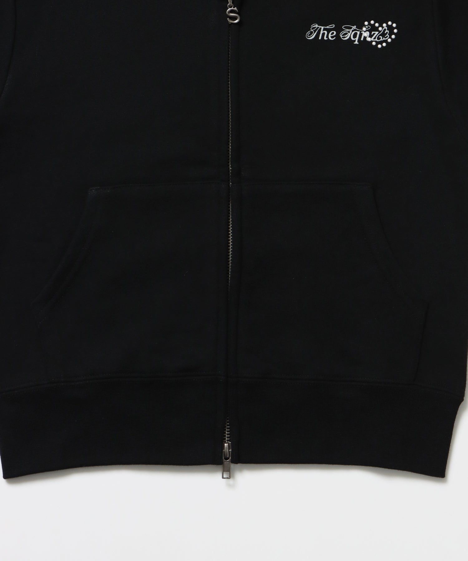 ※WEB限定 / 半袖ジップパーカー / sqnz pearl short sleeve zip p/k ブラック