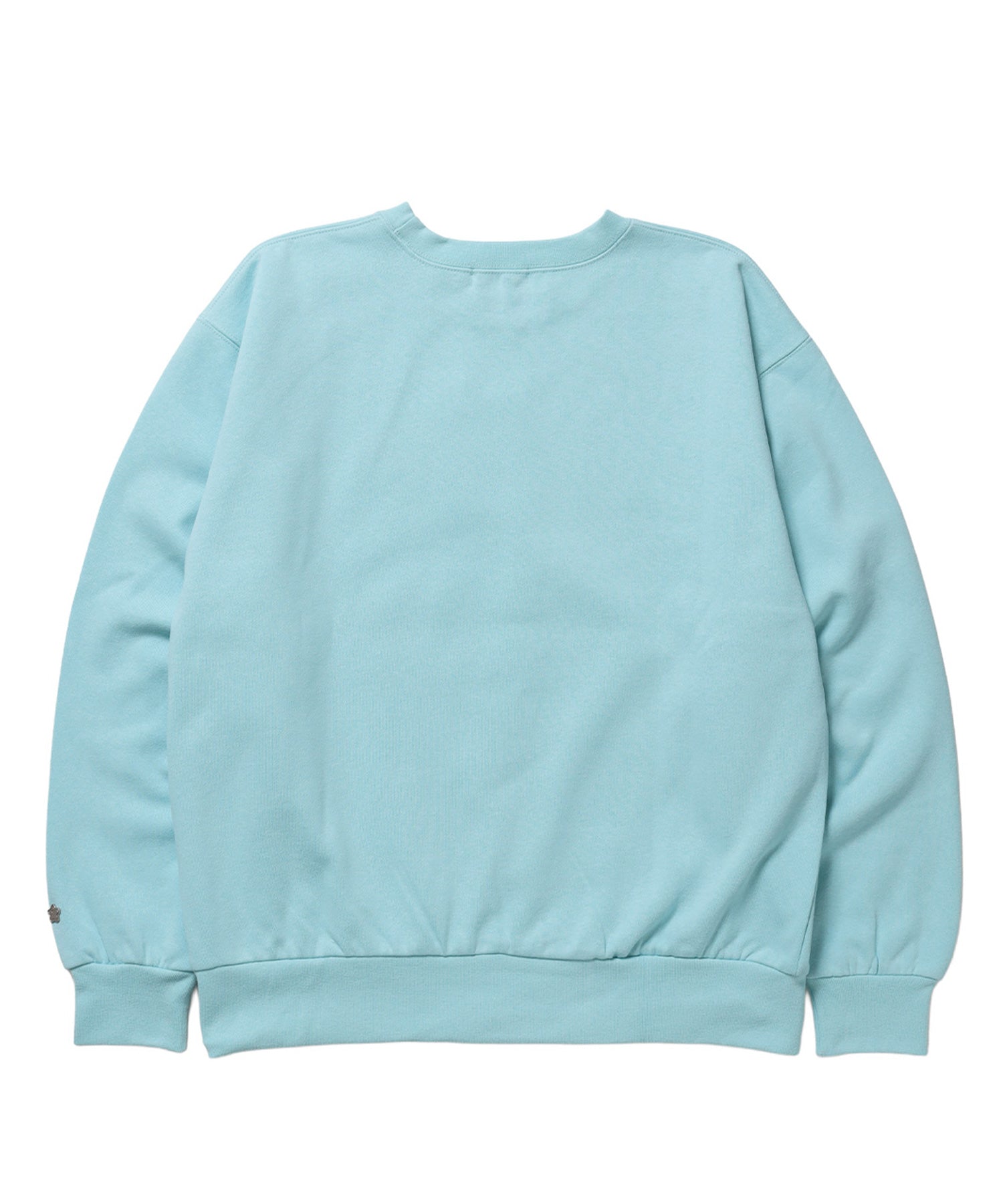 ※WEB限定 サークルハート刺繍裏起毛スウェット / sqnzU basic logo c/n ターコイズブルー