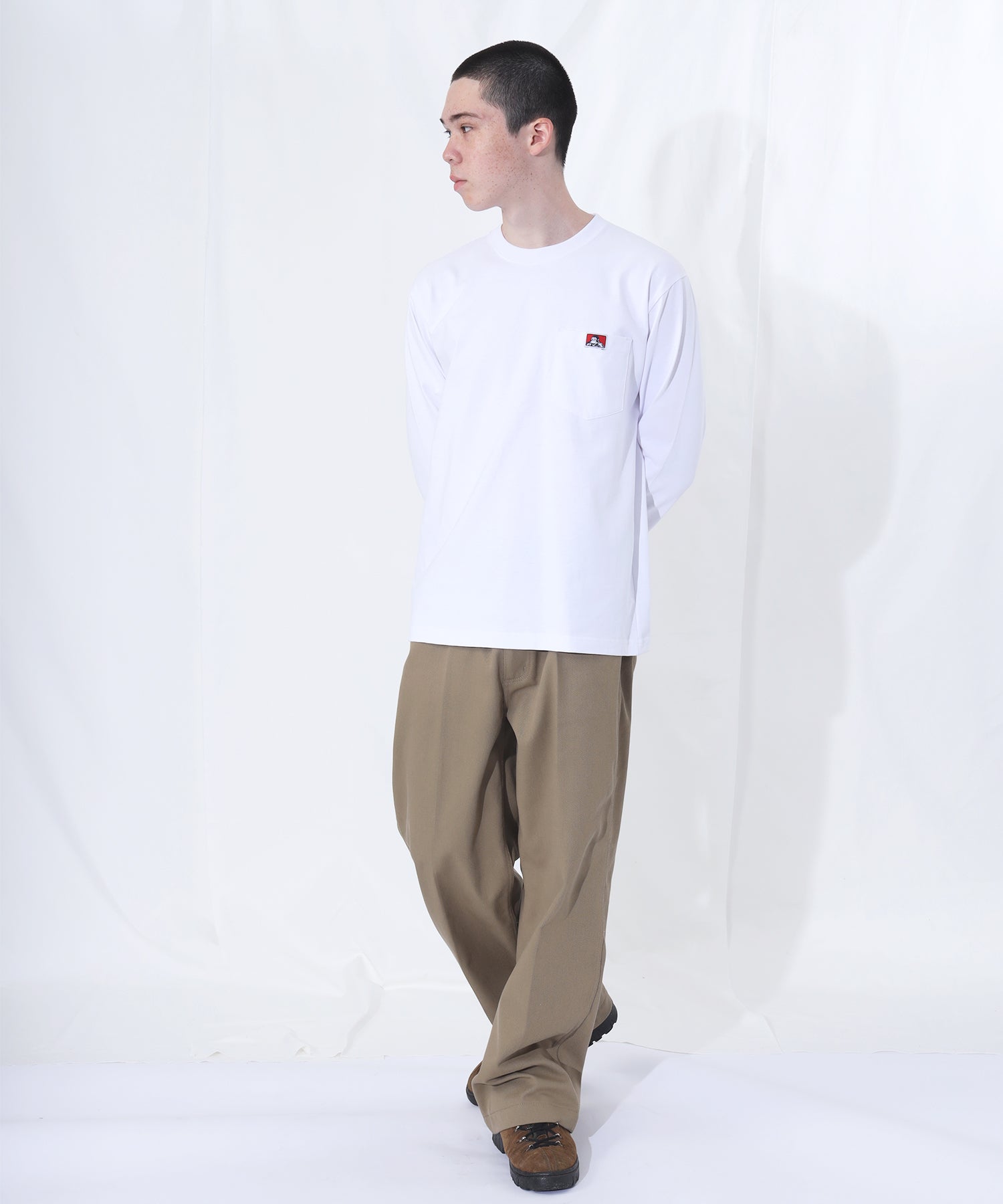 L/S POCKET TEE (REG) / ユニセックス ロングスリーブ ポケットT レギュラーフィット 長袖 ワンポイント