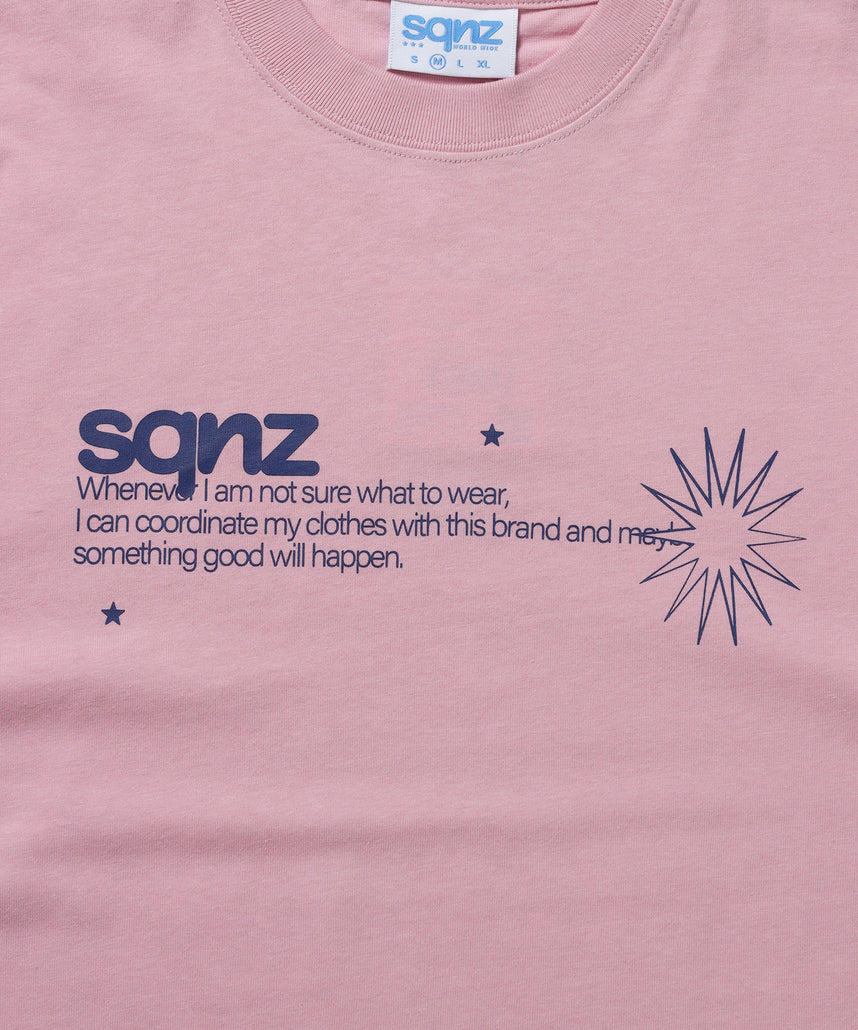 ※WEB限定 / ユニセックス / シンプルロゴTシャツ / sqnz logo s/s tee ピンク