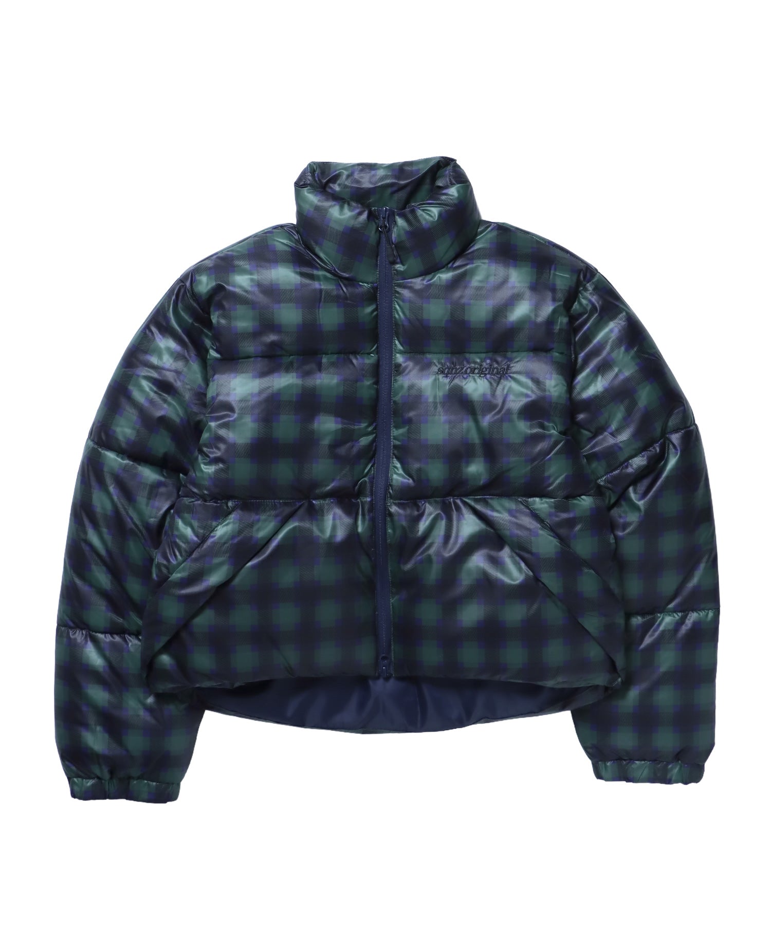 sqnz puffa short pading ladies / レディース パファ ダウン ジャケット 中綿 短丈 ドローコード 柄80