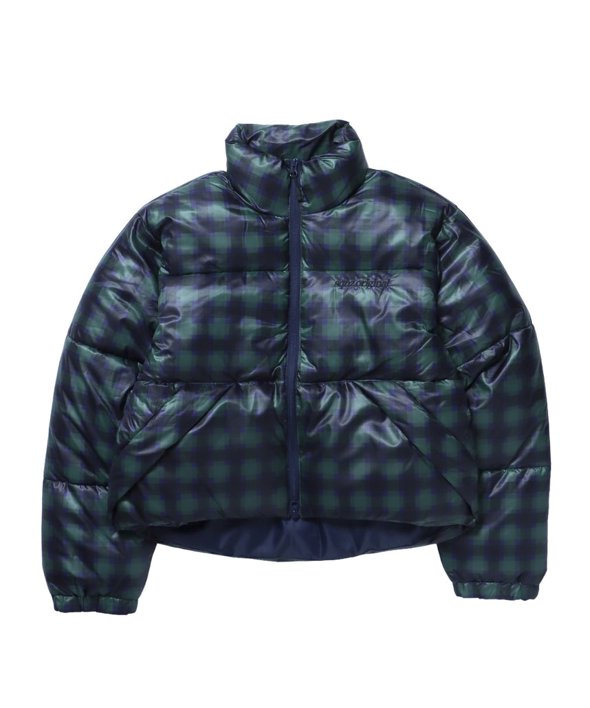 sqnz puffa short pading ladies / レディース パファ ダウン ジャケット 中綿 短丈 ドローコード 柄80