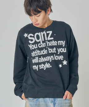 ※WEB限定 / メッセージヘンリーネックスウェット / sqnzU henry logo sweats