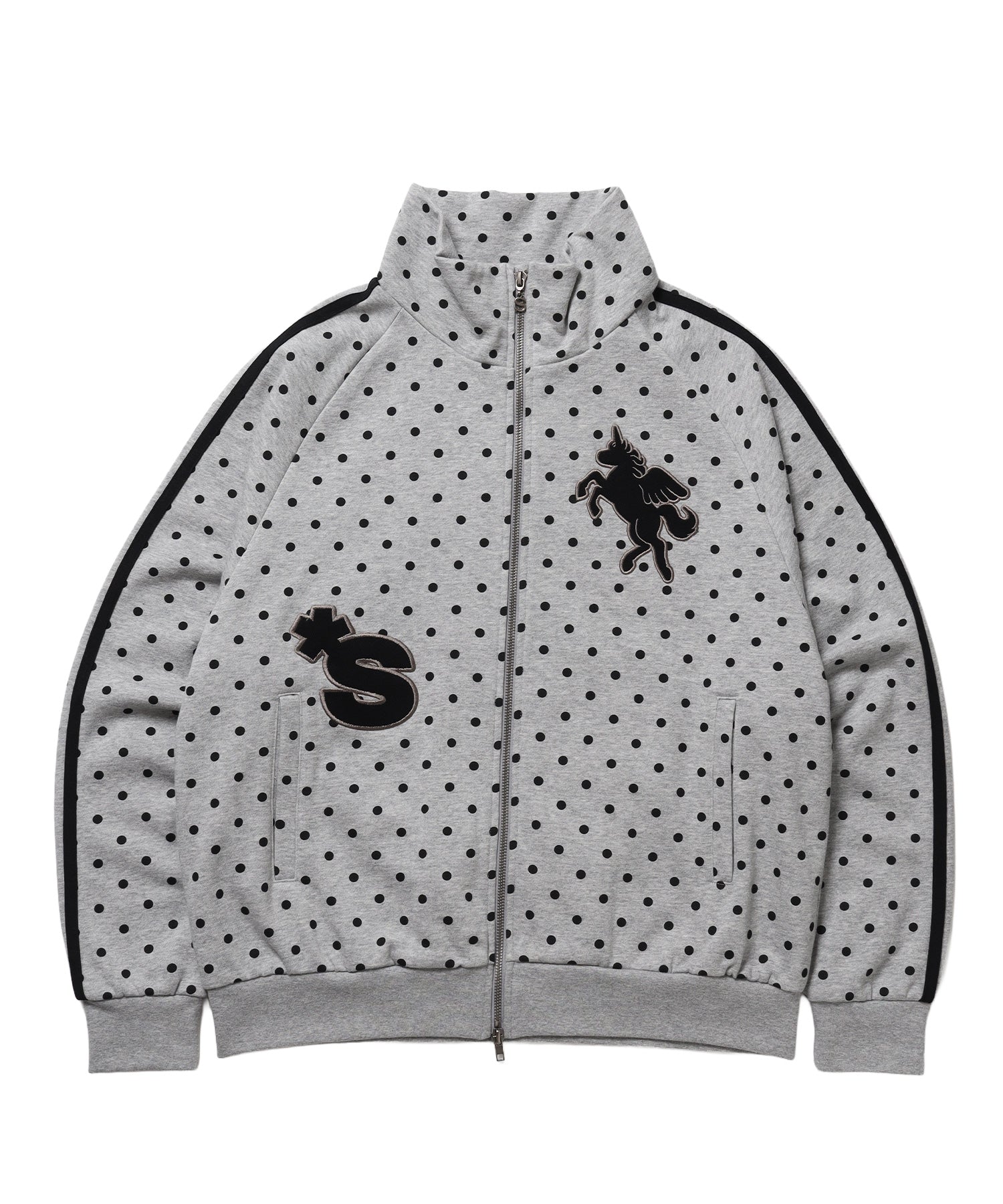 ※WEB限定 / ユニコーンワッペン刺繍トラックジャケット / sqnzU horse track jkt 柄81