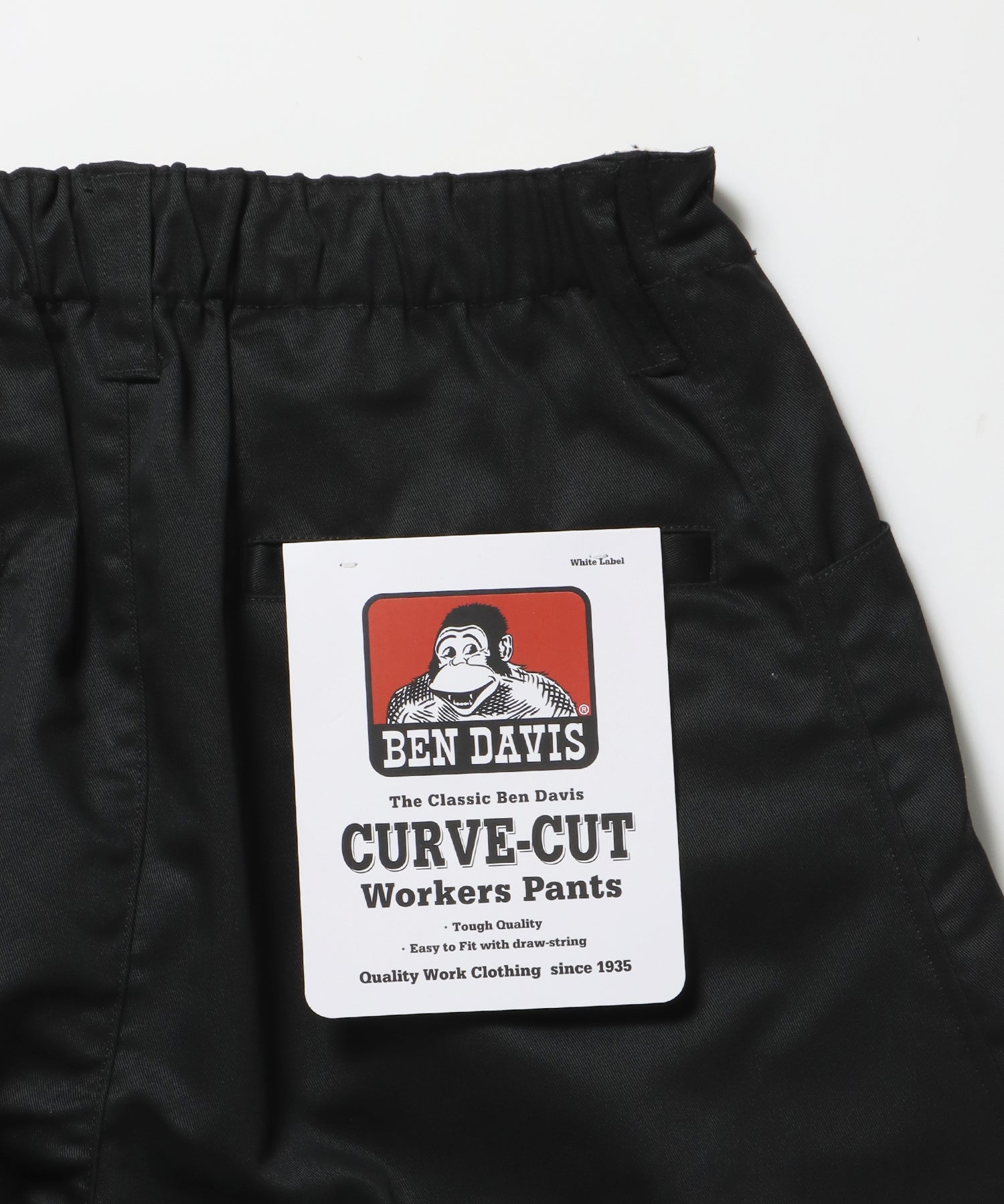 CURVE BUGGY WORK PANTS / パンツ ボトムス カーブ タック ワンポイント ツイル ブラック