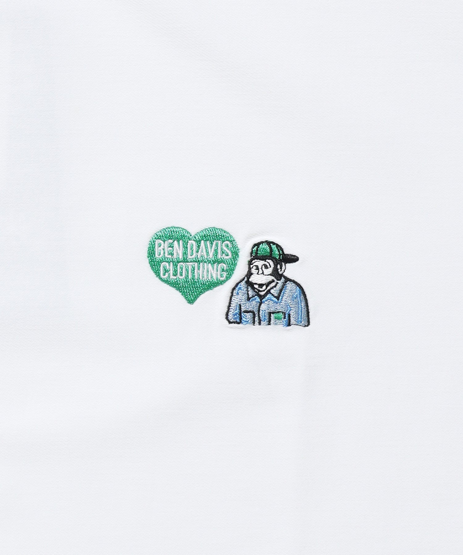 COOLER GORILLA EMB TEE / 接触冷感 オーバーサイズ 半袖 Tシャツ クルーネック 刺繍 ワンポイント プリント ユニセックス ホワイト