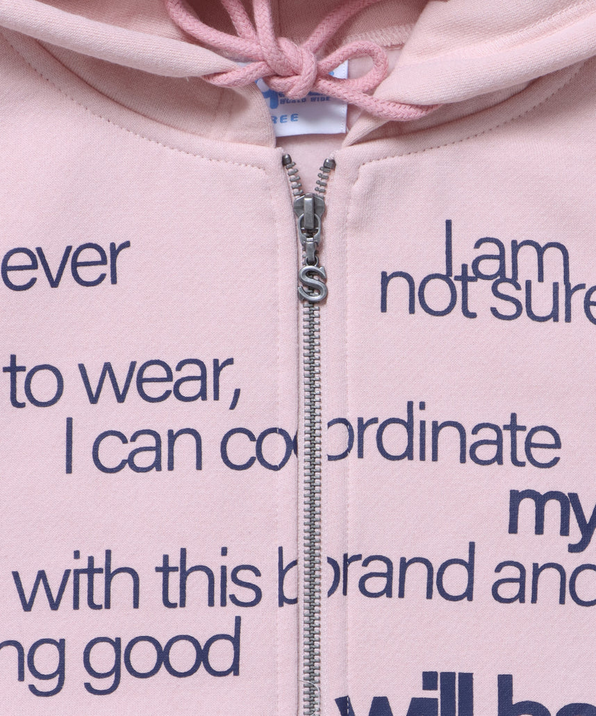 sqnz eyelet zip pk / ジップパーカー スタッズ フーディ ハトメ 裏起毛≪SET UP着用可能≫ ピンク