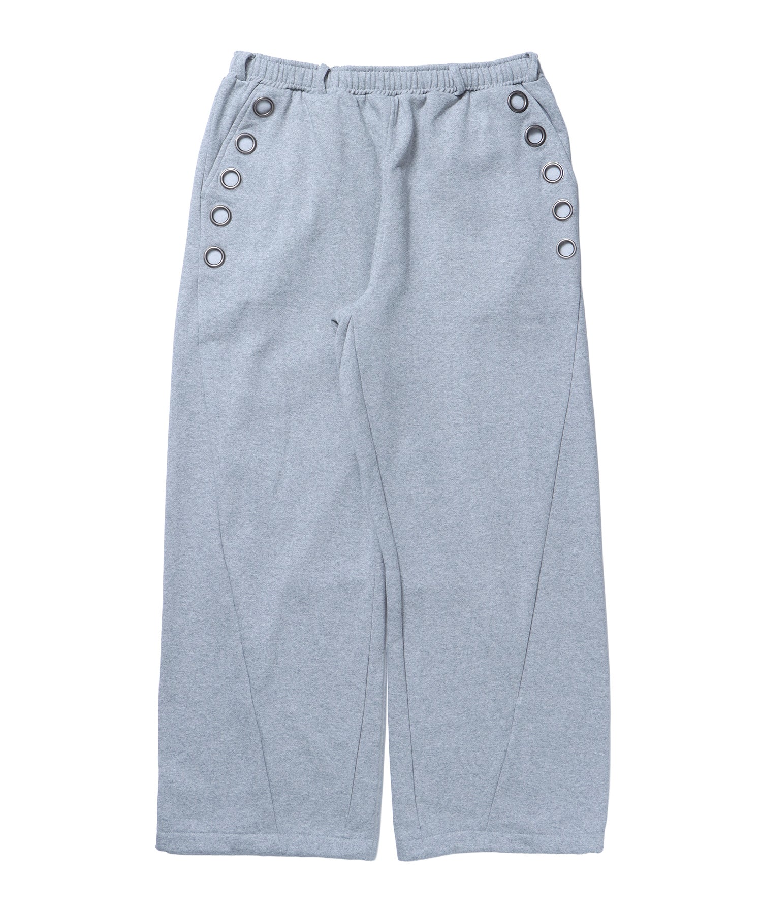 sqnz fade sweat pants / スウェット パンツ 加工 ハトメ スタッズ 裏起毛≪SET UP着用可能≫ グレー