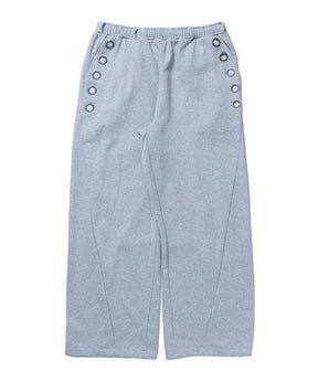 《予約商品》sqnz fade sweat pants / スウェット パンツ 加工 ハトメ スタッズ 裏起毛≪SET UP着用可能≫ グレー