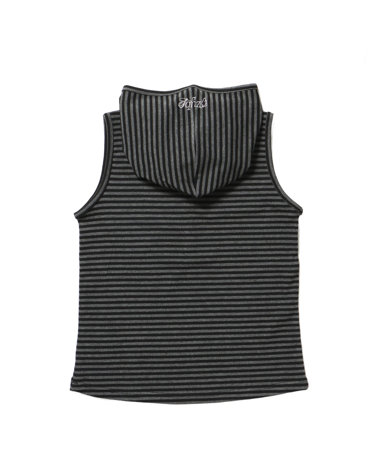 ※WEB限定 / レディースボーダータンクトップ / sqnz border hooded tank top ブラック