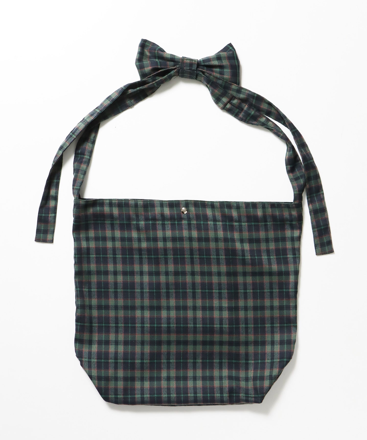 ≪予約商品≫sqnz favorite kira-kira totebag / ラインストーン バック チェック柄 2way ユニセックス グリーン