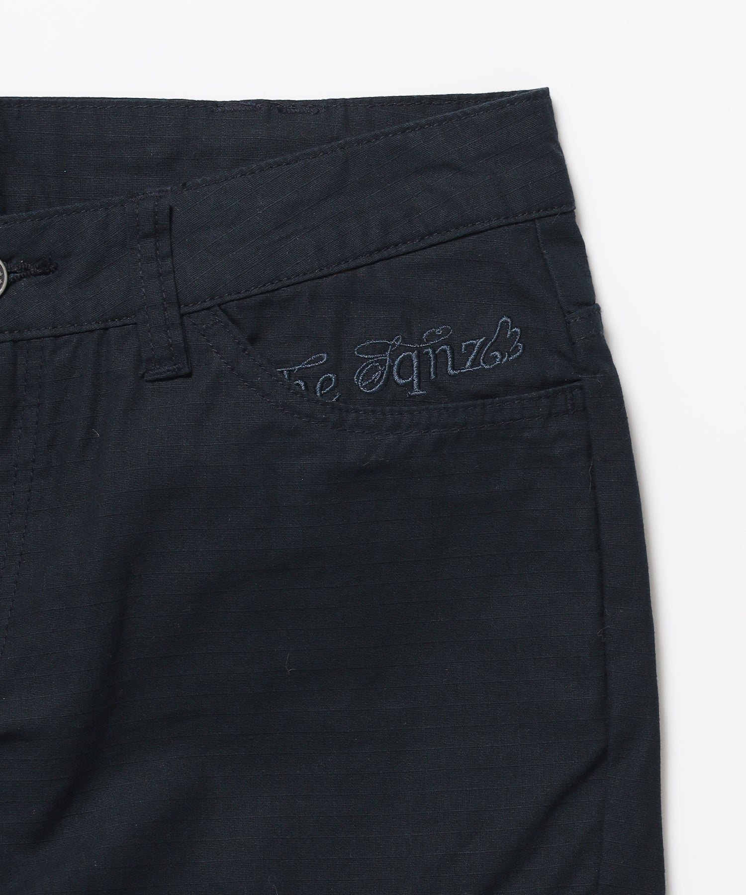 ※WEB限定 / レディースフレアカーゴパンツ / sqnz eyelet low-rise pants ダークネイビー