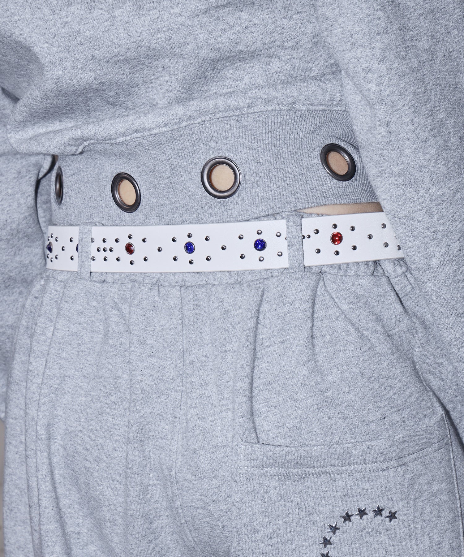 SEQUENZ RHINE STONE BELT LADIES / ベルト スタッズ ストーン リアルツリー レオパード レディース 雑貨 ホワイト