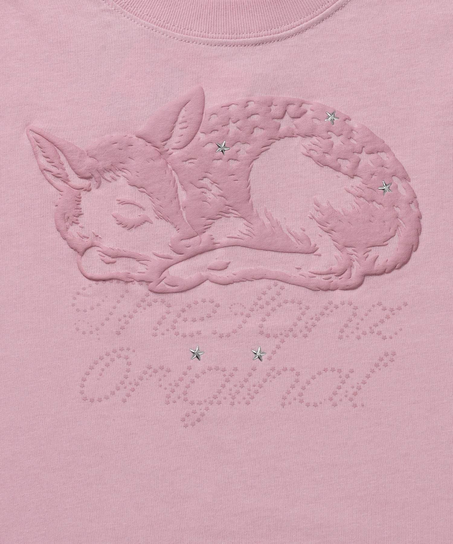 ※WEB限定 / スタッズ / アニマル発砲プリントTシャツ / sqnz star bambi pt tee ピンク