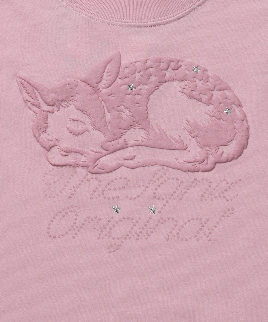 ※WEB限定 / スタッズ / アニマル発砲プリントTシャツ / sqnz star bambi pt tee ピンク