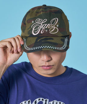 ※WEB限定 / ラインストーンロゴキャップ / sqnz studs cap 柄81