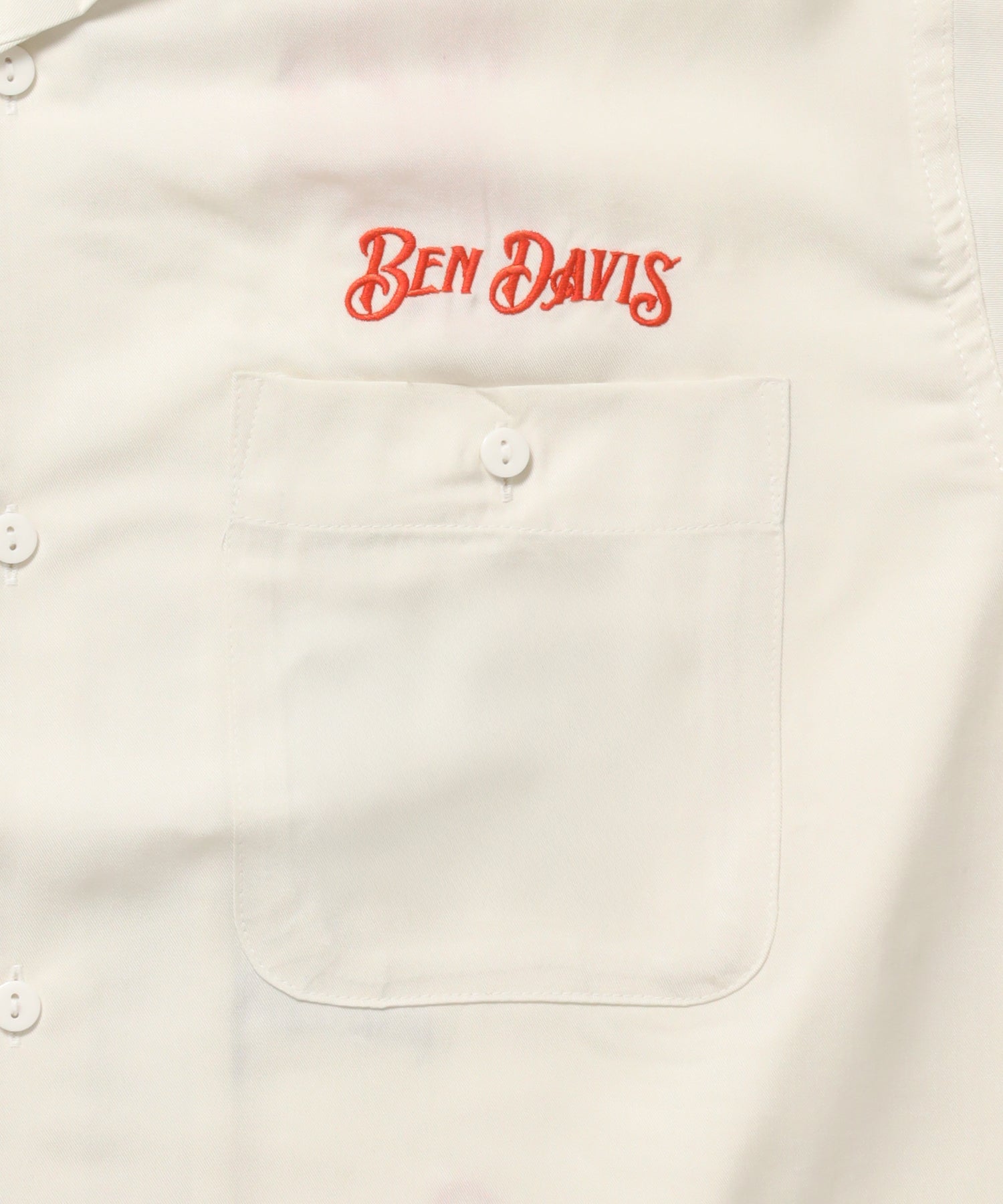 SOUVENIR EMB O/C SHIRT / 半袖 シャツ 刺繍 オープンカラー ヴィンテージライク オフホワイト