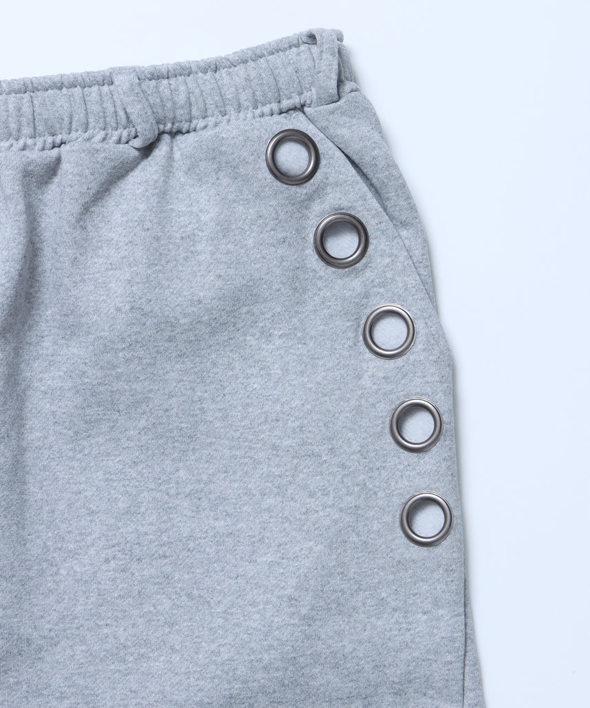 sqnz fade sweat pants / スウェット パンツ 加工 ハトメ スタッズ 裏起毛≪SET UP着用可能≫ グレー
