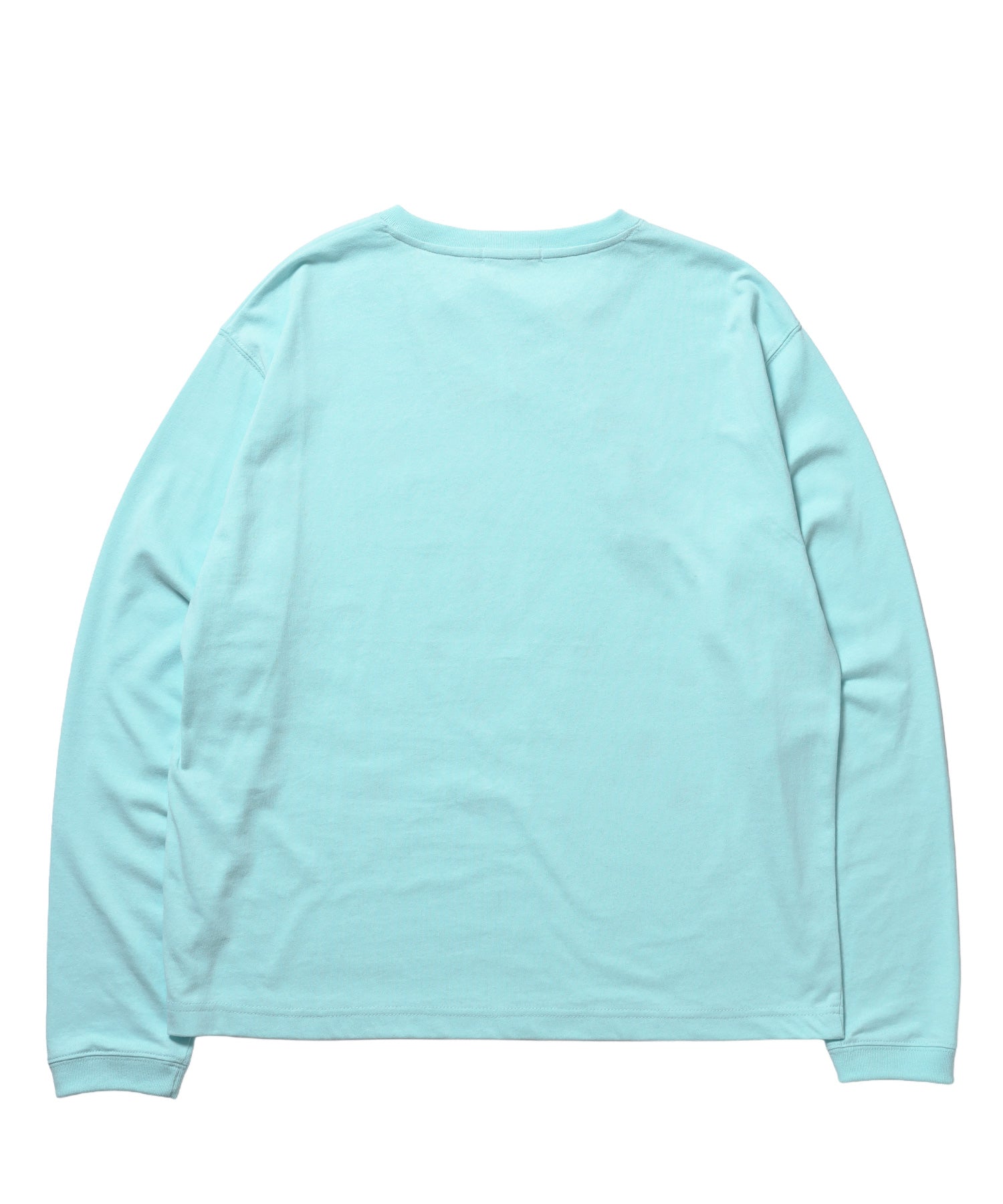 ※WEB限定 / ぼかしプリントヘンリーネックロンT / sqnzU BORDER L/S TEE ターコイズブルー