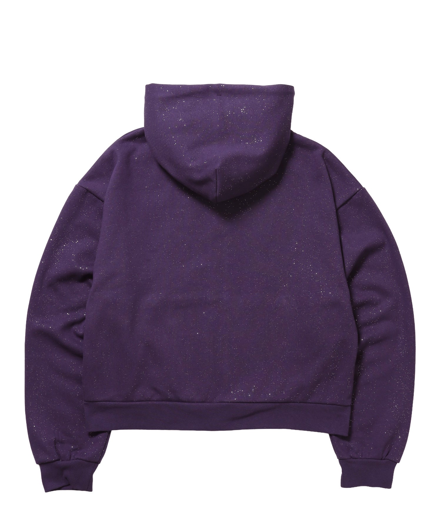 グリッター裏起毛ジップパーカー / SQNZ LOGO GLITTER ZIP P/K グレイッシュパープル