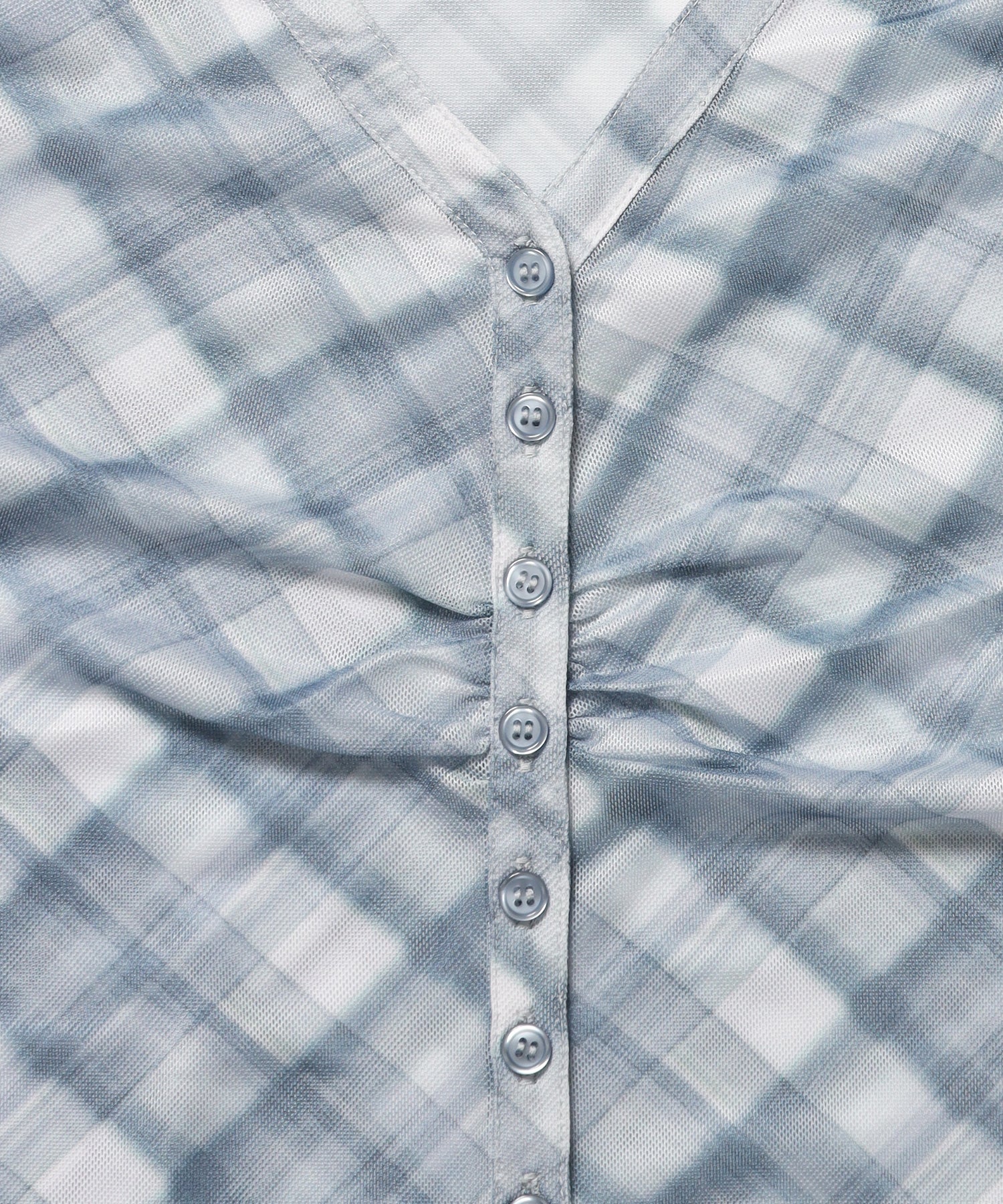 ※WEB限定 / レディースギャザー長袖シャツ / sqnz sheer gather l/s shirts サックスブルー