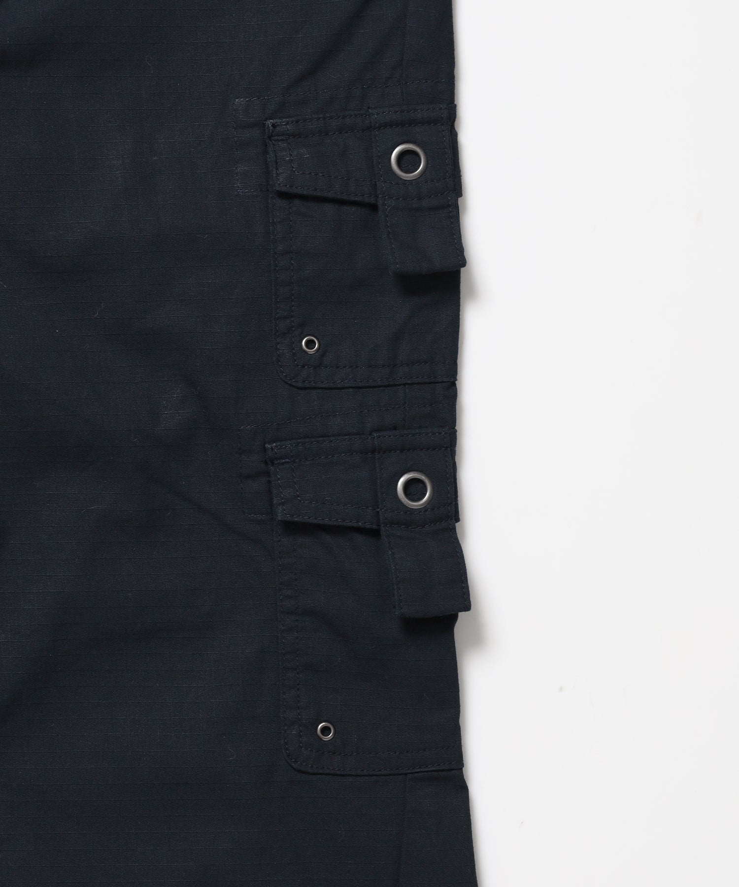 ※WEB限定 / レディースフレアカーゴパンツ / sqnz eyelet low-rise pants ダークネイビー