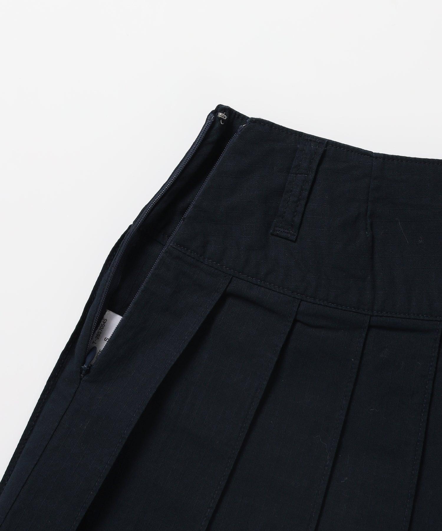 ※WEB限定 / レディースアイレットプリーツミニスカート / sqnz eyelet pleats skirt ダークネイビー