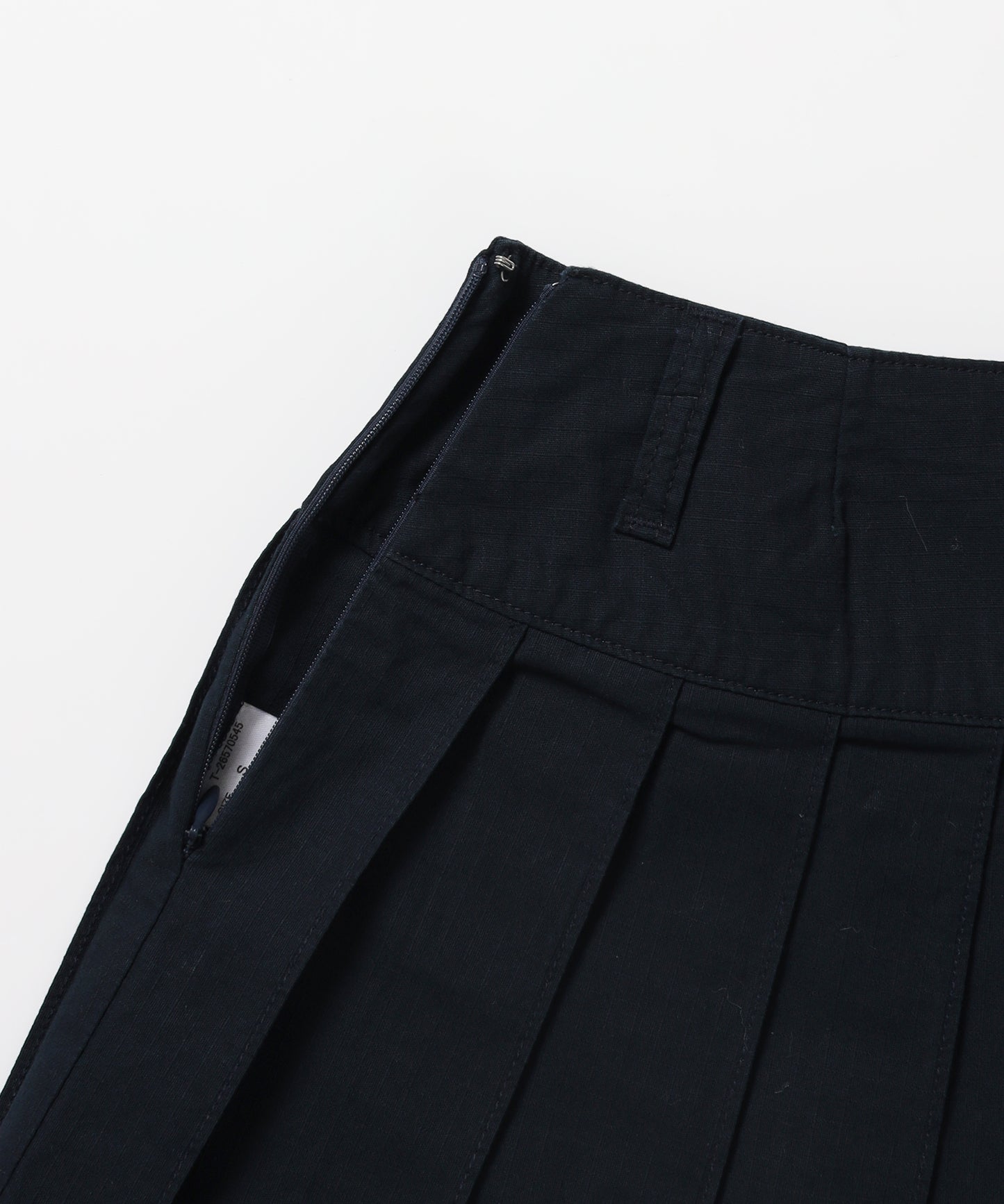 ※WEB限定 / レディースアイレットプリーツミニスカート / sqnz eyelet pleats skirt ダークネイビー