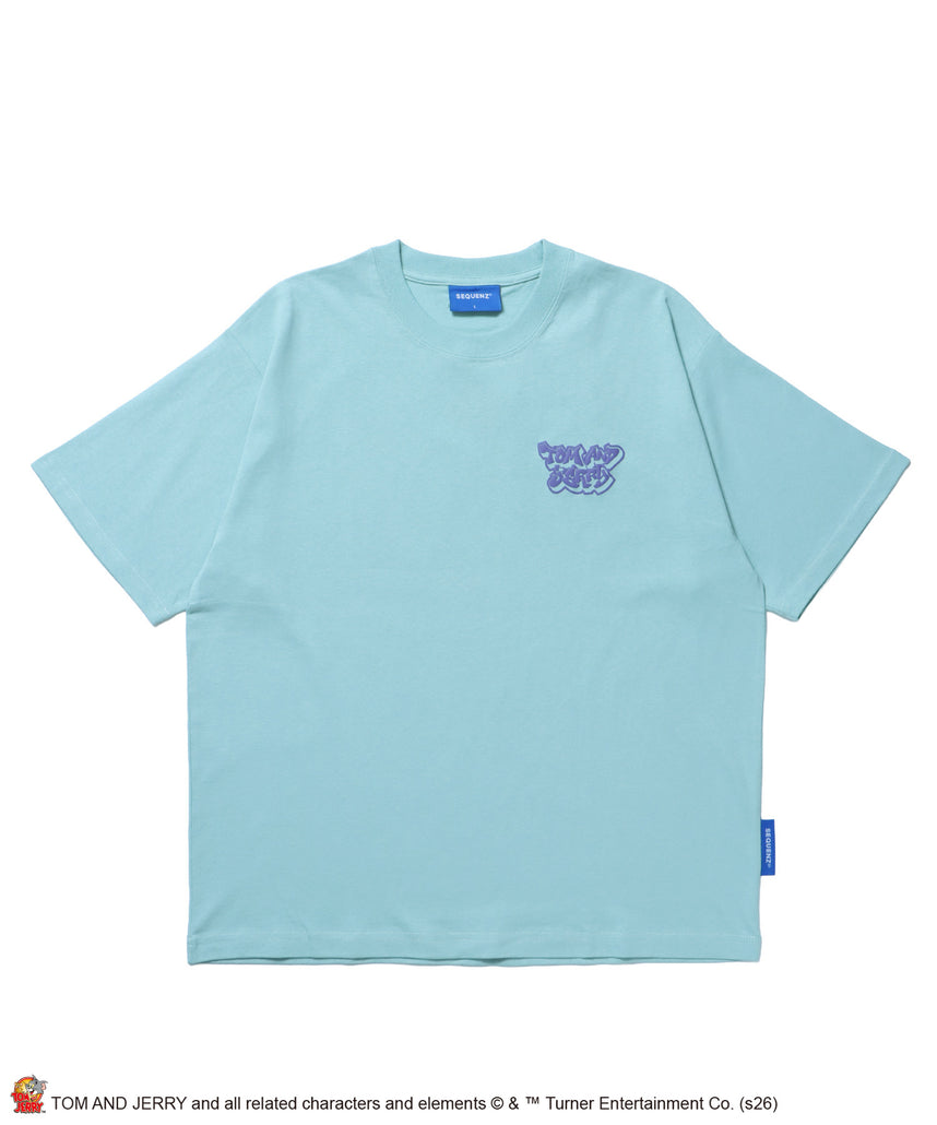 TJ SKATE BOARD TEE / トムとジェリー Tシャツ 半袖 クルーネック プリント オーバーサイズ グリーン