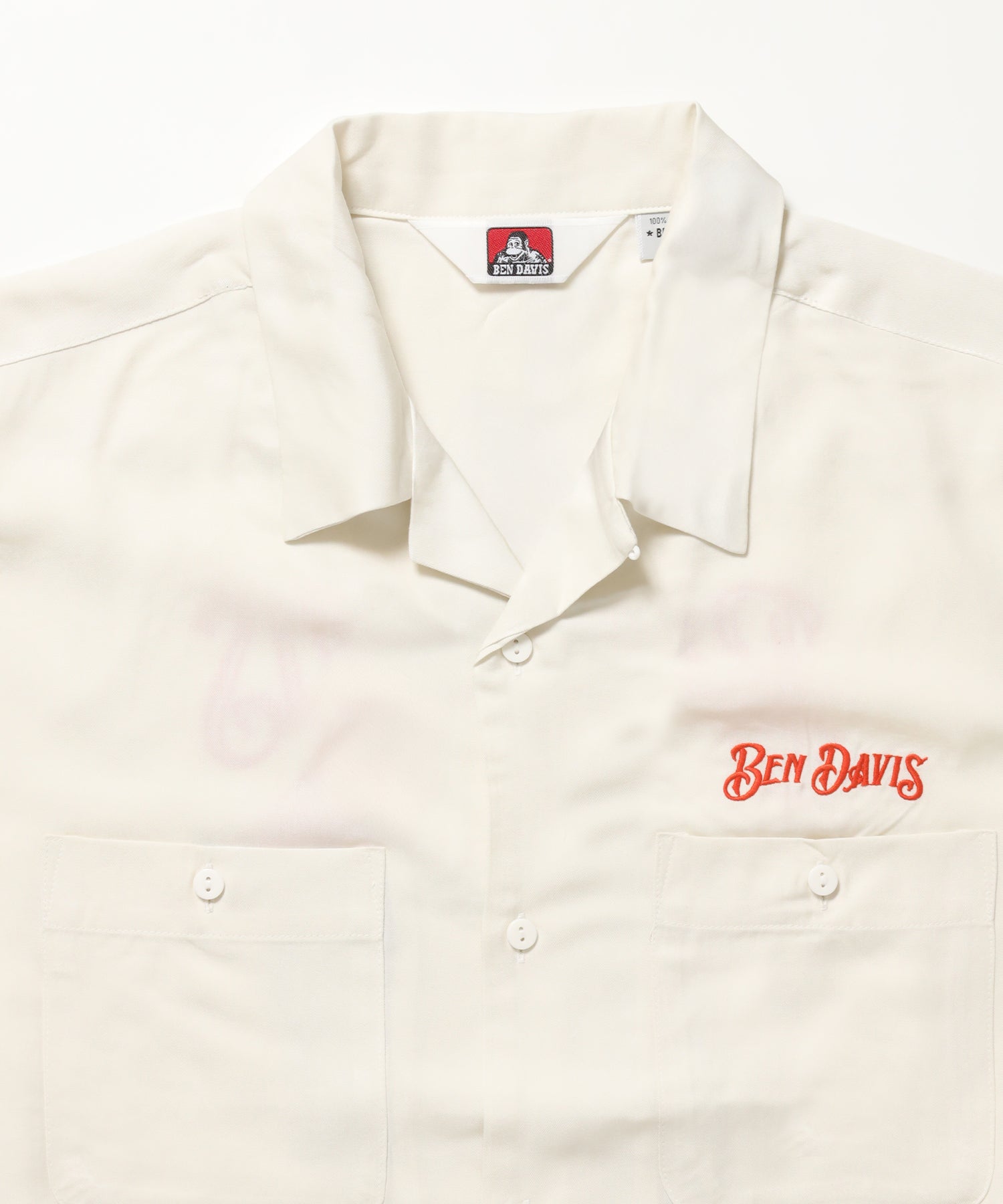 SOUVENIR EMB O/C SHIRT / 半袖 シャツ 刺繍 オープンカラー ヴィンテージライク オフホワイト