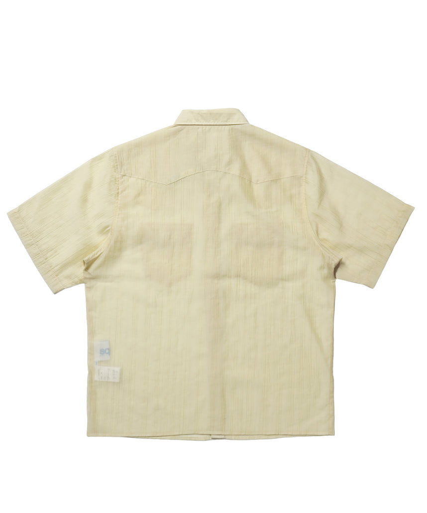 ※WEB限定 / ウエスタン半袖シャツ / sqnz western sheer shirts レモンイエロー