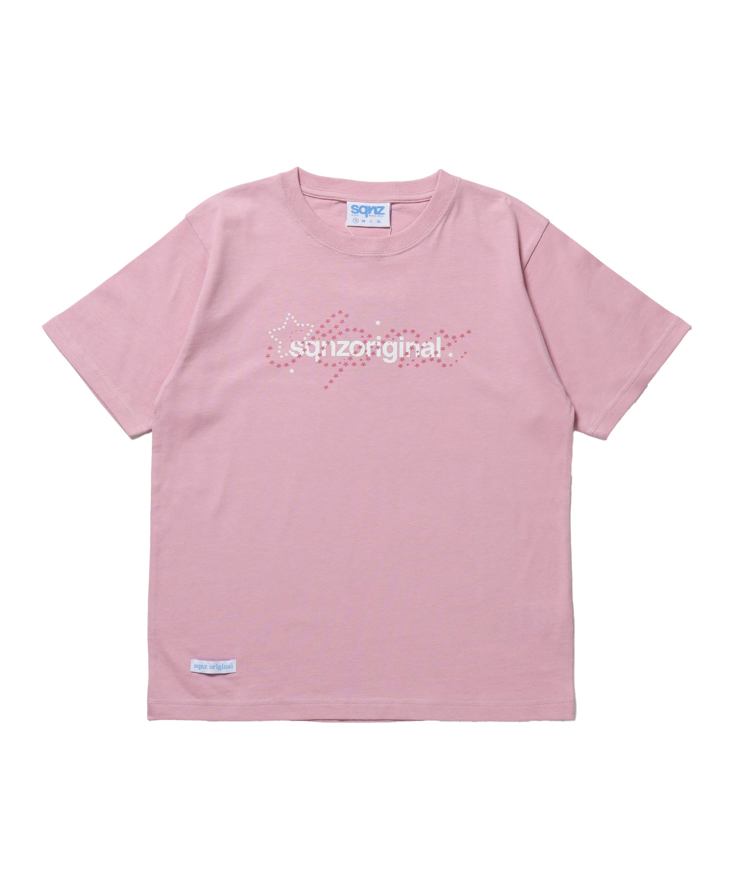 ※WEB限定 / ユニセックス / 星モチーフ半袖Tシャツ / sqnz star new logo tee / ピンク