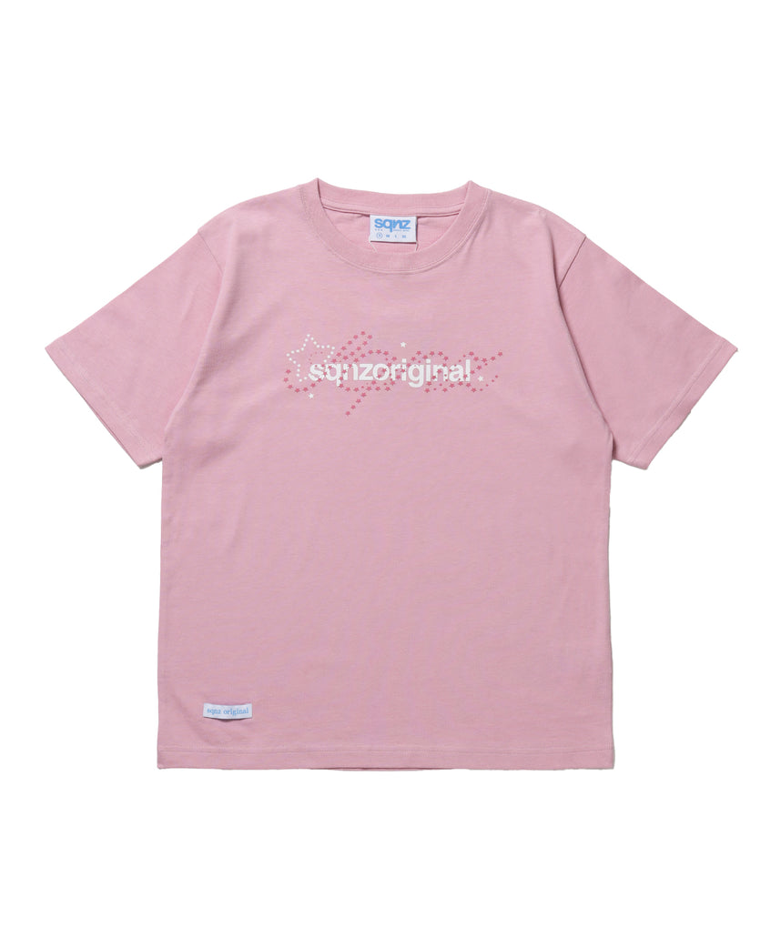 ※WEB限定 / ユニセックス / 星モチーフ半袖Tシャツ / sqnz star new logo tee / ピンク