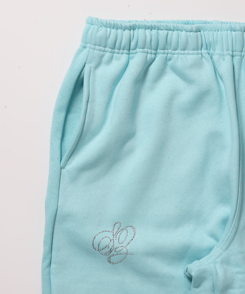 グリッタースウェットパンツ / SQNZ GLITTER SWEAT PANTS ターコイズ