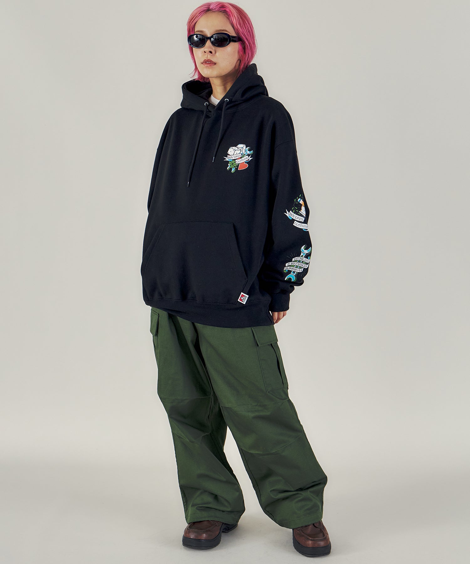 H170 Size:L【その他3(カーキ カーゴポケット付き)】
