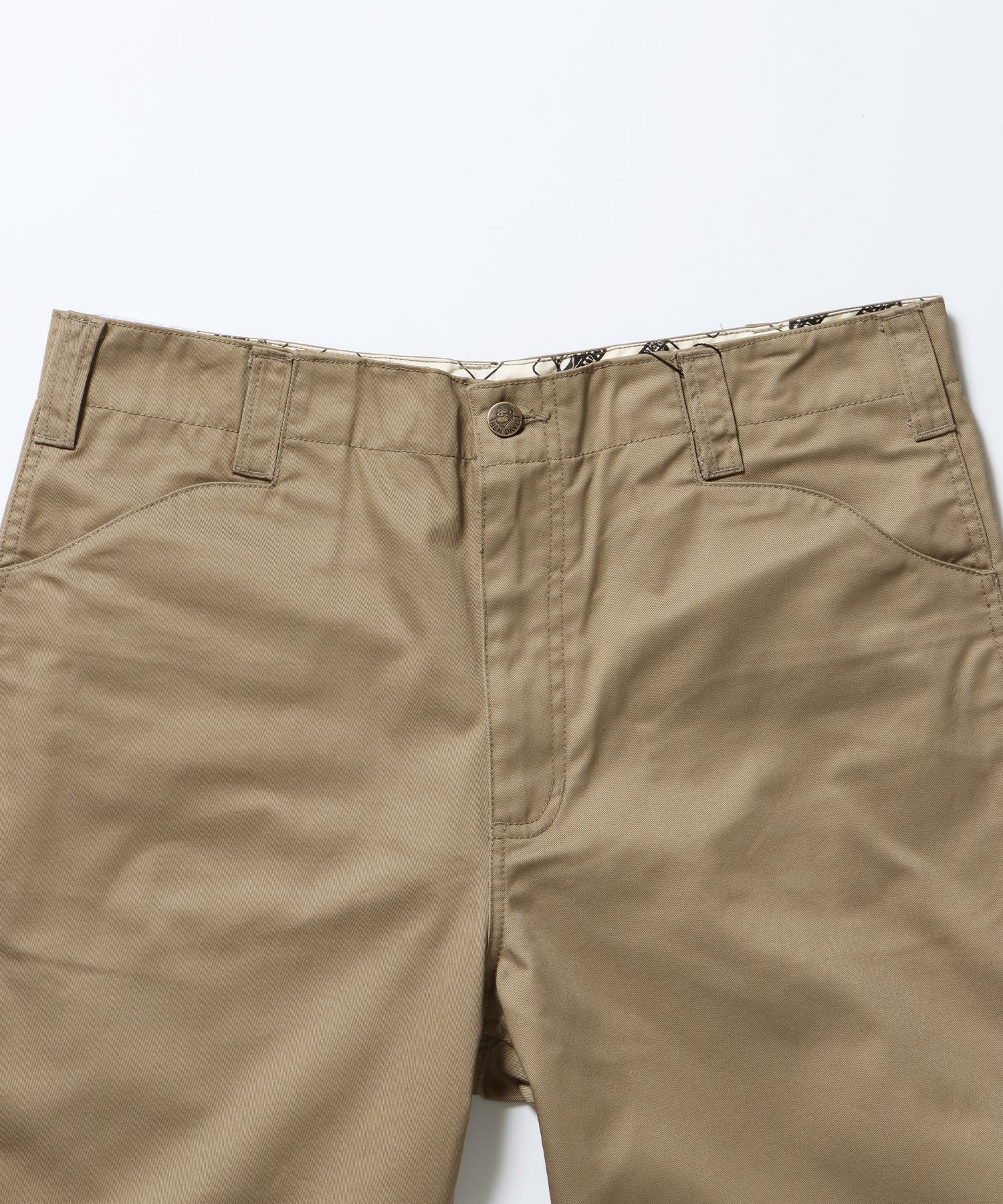 BA01 LITE WORK PANTS / パンツ ボトムス カーブ ワイド ワンポイント ツイル ベージュ