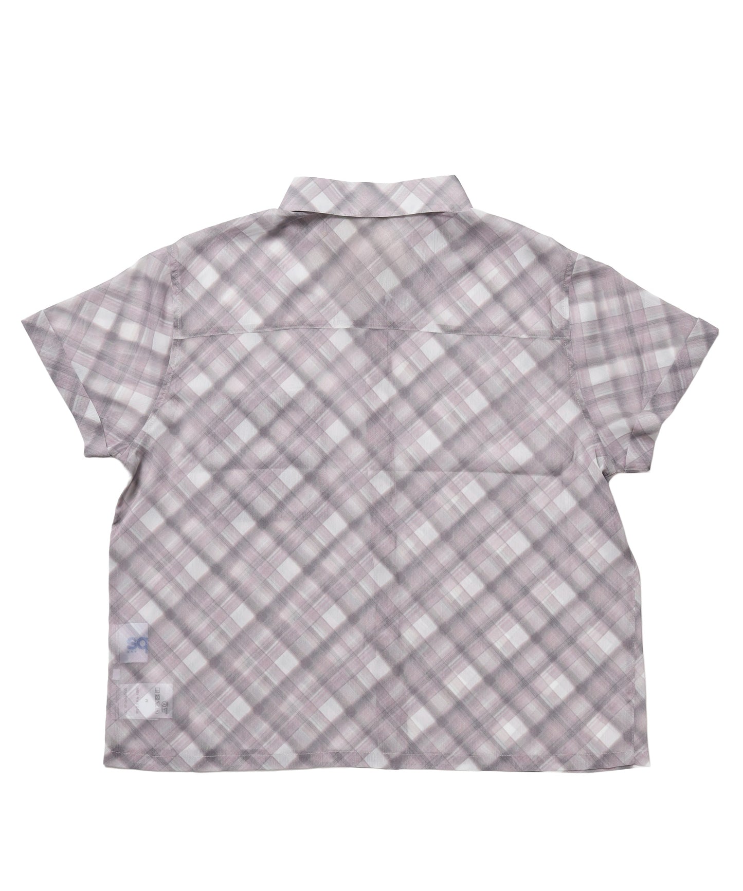 ※WEB限定 / レディースチェック半袖シャツ / sqnz sheer check shirts ピンク