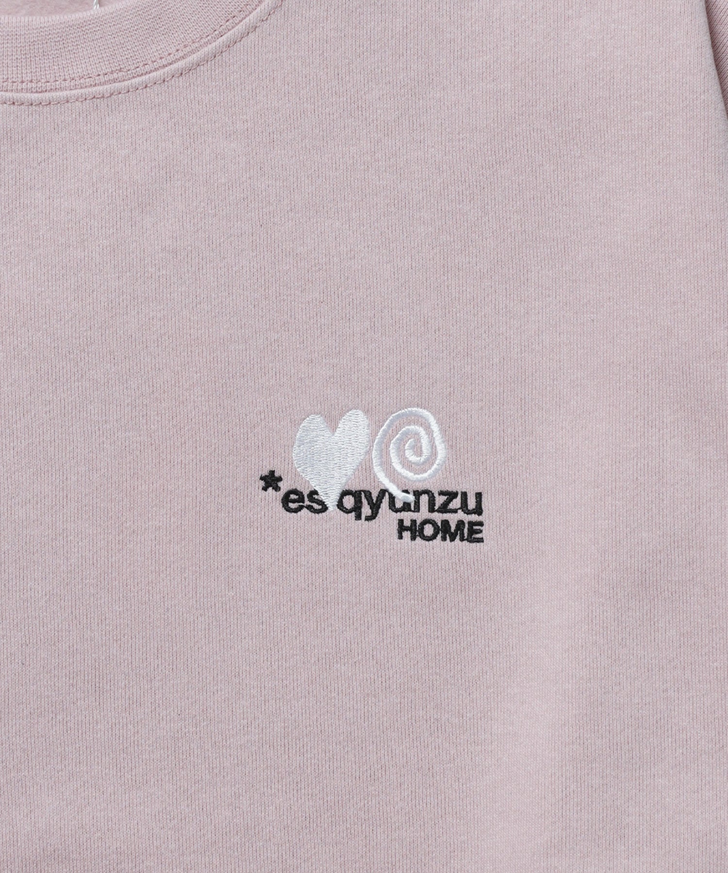 ※WEB限定 サークルハート刺繍裏起毛スウェット / sqnzU basic logo c/n ピンク