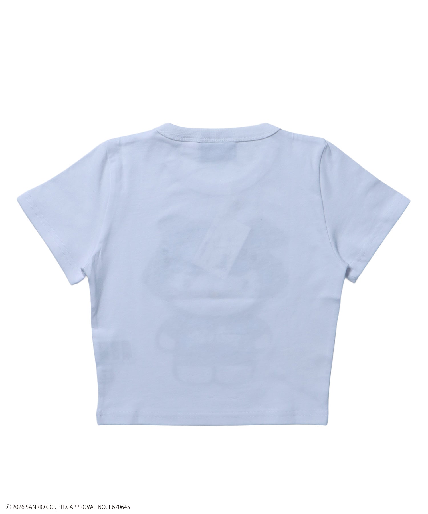 HK EYELET TEE / ハローキティ キティちゃん 半袖 クルーネック プリント ワンポイント ハトメ ホワイト