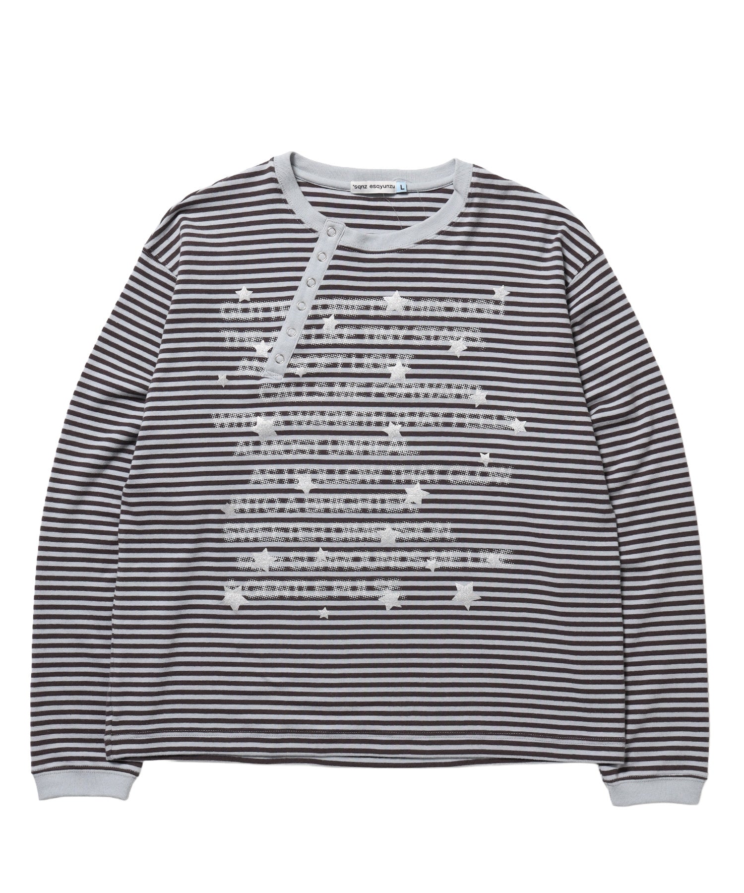 ※WEB限定 / ぼかしプリントヘンリーネックロンT / sqnzU BORDER L/S TEE 柄85