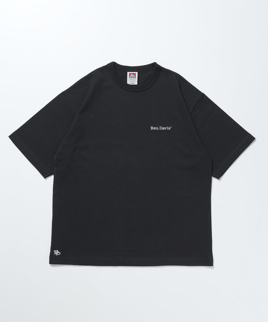 【BEN DAVIS(ベンデイビス)】NAVAL別注 エクストラヘビーオーバーT / 半袖 Tシャツ ワンポイント ブランドロゴ 刺繍 ブラック