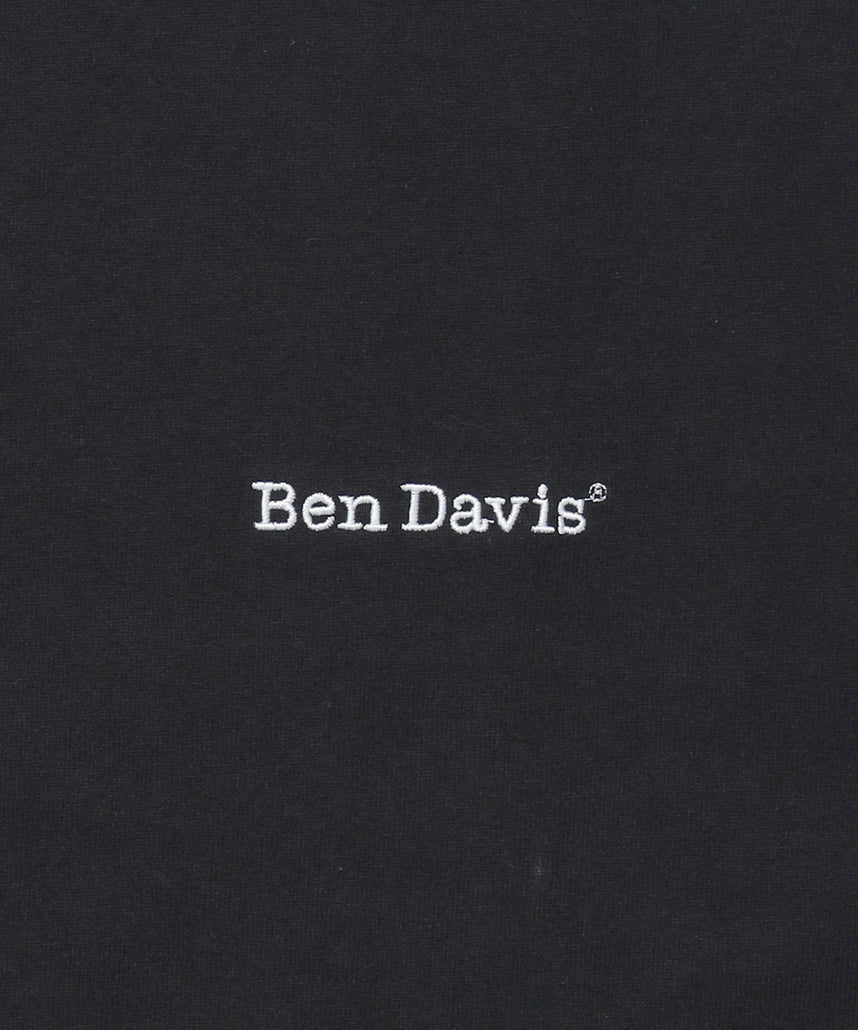 【BEN DAVIS(ベンデイビス)】NAVAL別注 エクストラヘビーオーバーT / 半袖 Tシャツ ワンポイント ブランドロゴ 刺繍 ブラック