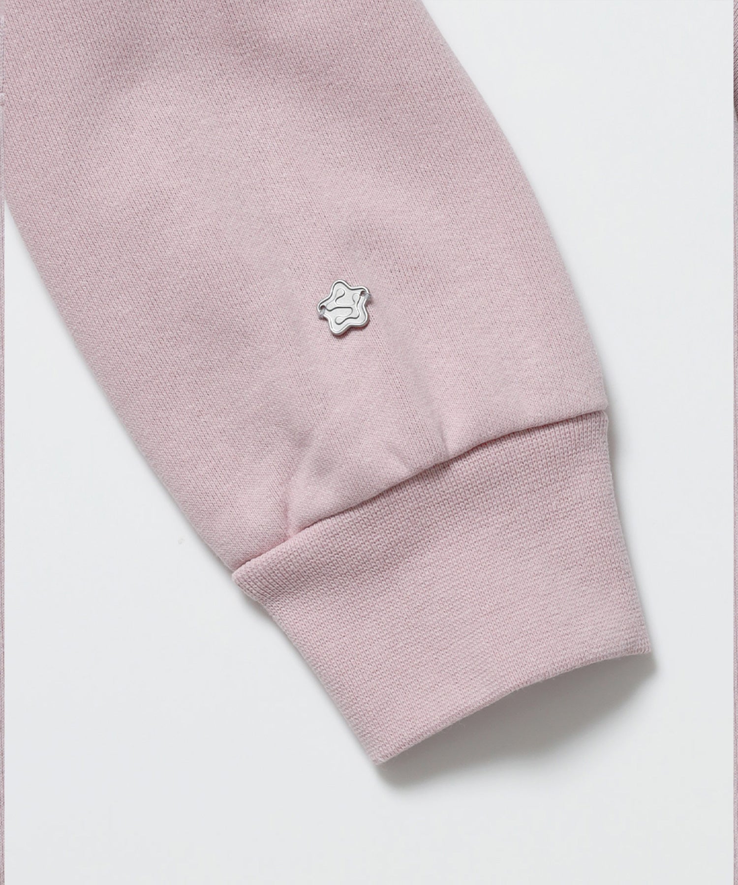※WEB限定 サークルハート刺繍裏起毛スウェット / sqnzU basic logo c/n ピンク