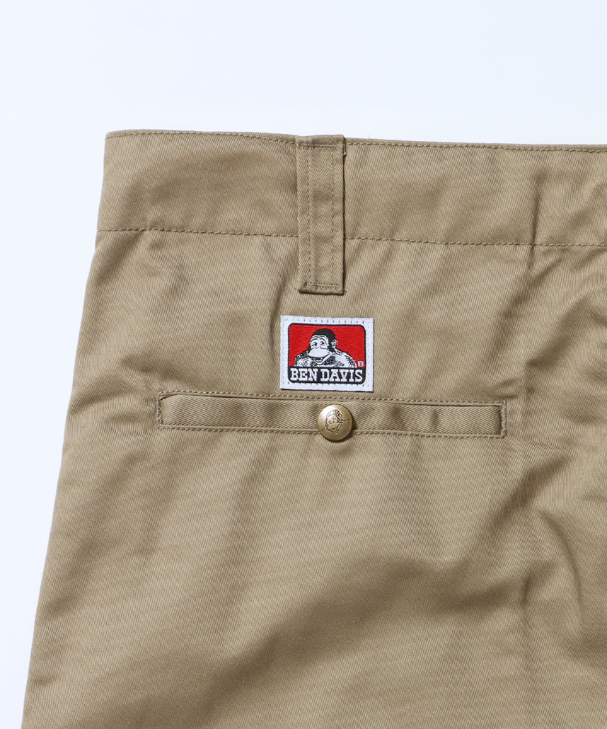 BA01 LITE WORK PANTS / パンツ ボトムス カーブ ワイド ワンポイント ツイル ベージュ