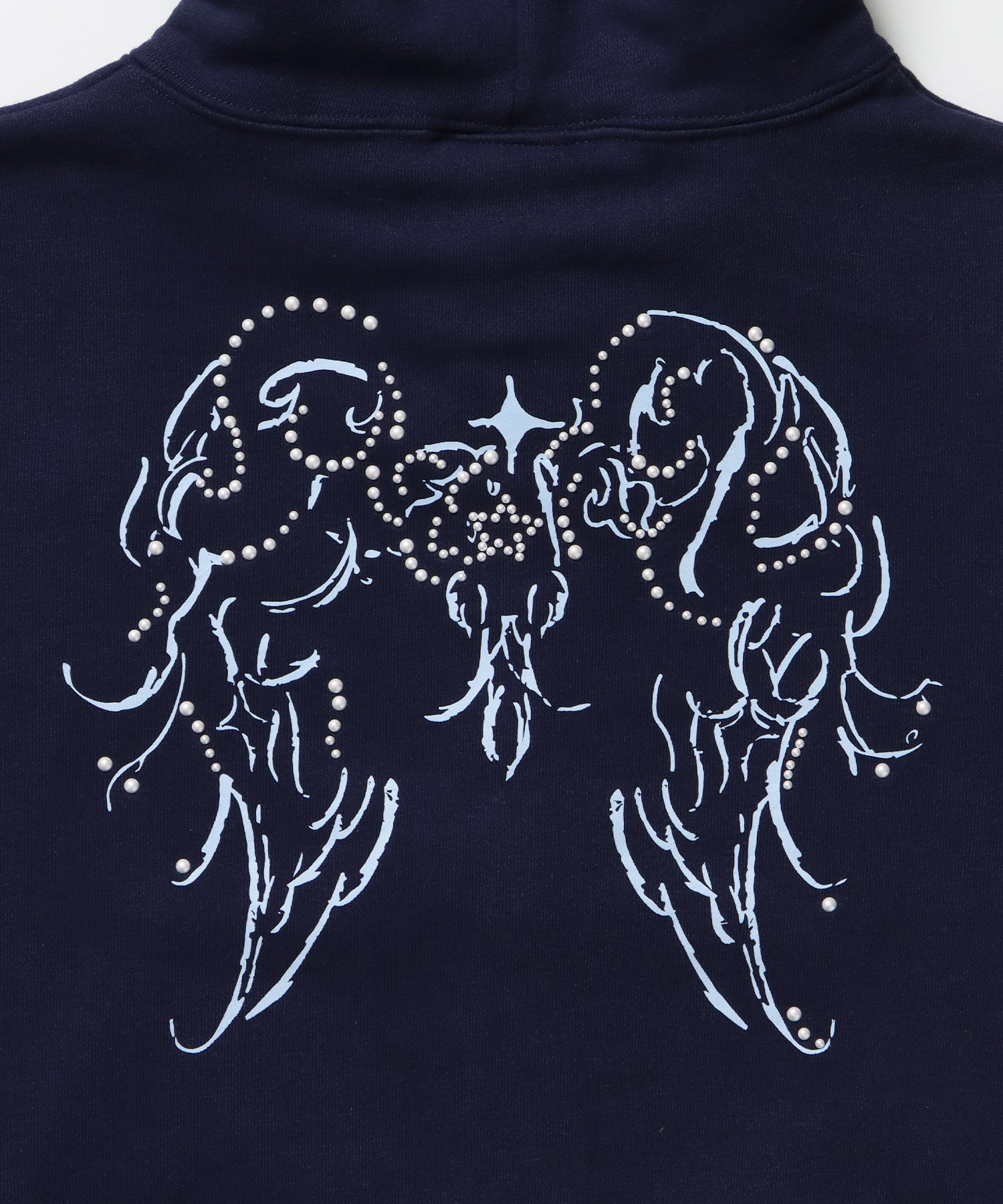 ※WEB限定 / 半袖ジップパーカー / sqnz pearl short sleeve zip p/k ダークネイビー