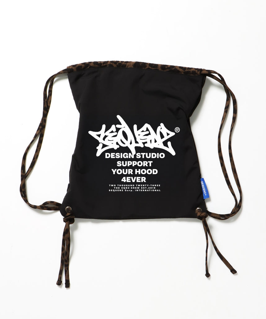 2 FACE STRING KNAPSACK / リバーシブル テック ナップサック ブランドロゴ 柄80