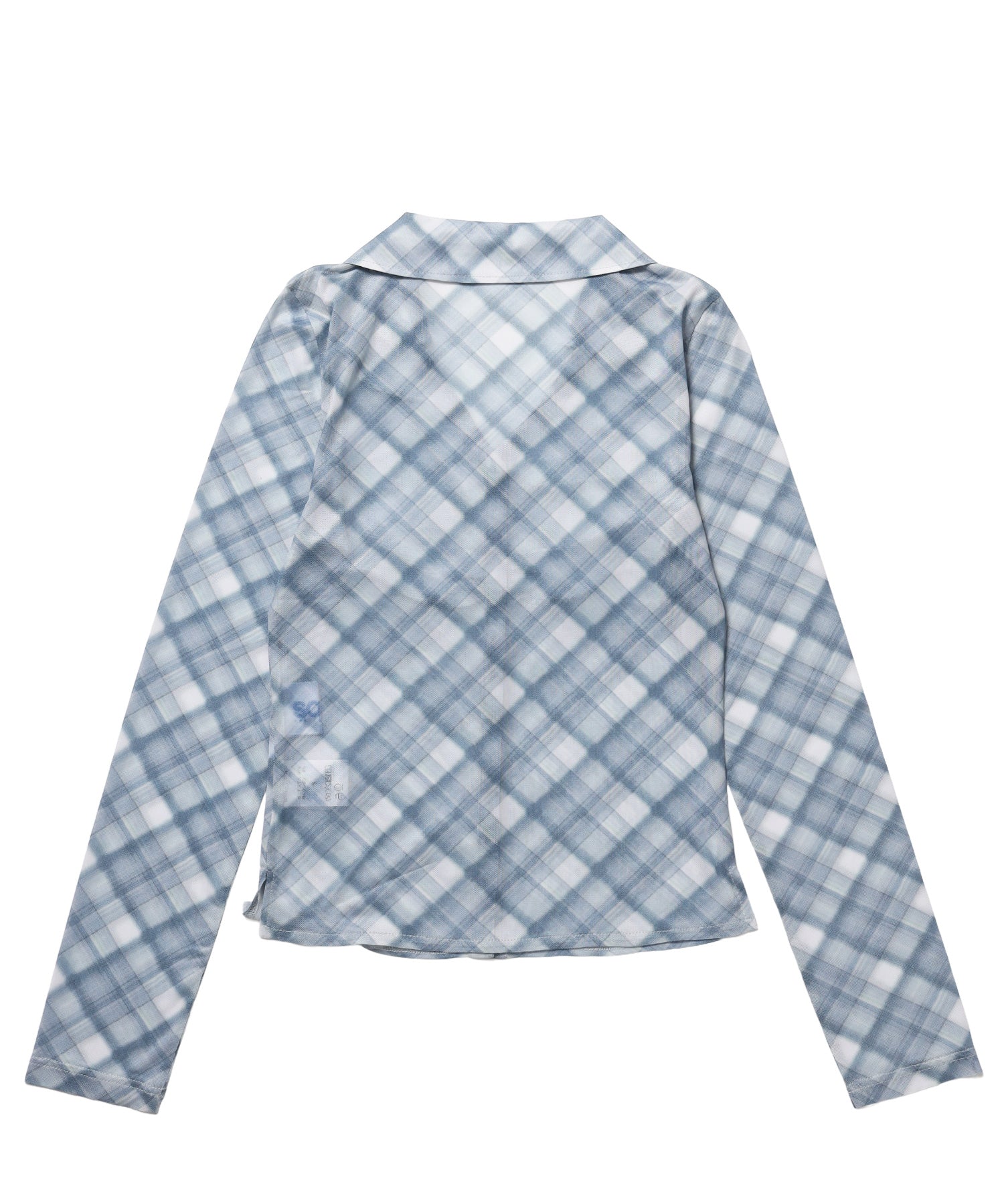 ※WEB限定 / レディースギャザー長袖シャツ / sqnz sheer gather l/s shirts サックスブルー
